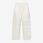 Cropped Pleated Pants in White