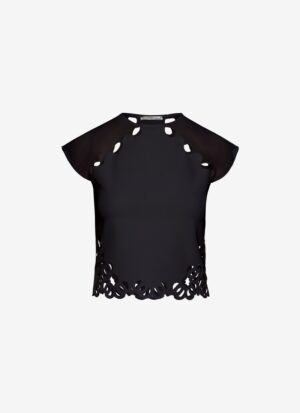 Cropped T-Shirt in Black