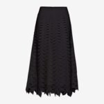 Midi A-Line Skirt in Black
