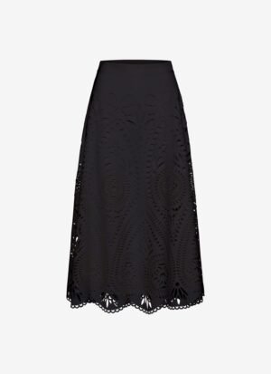 Midi Cloche Skirt in Black