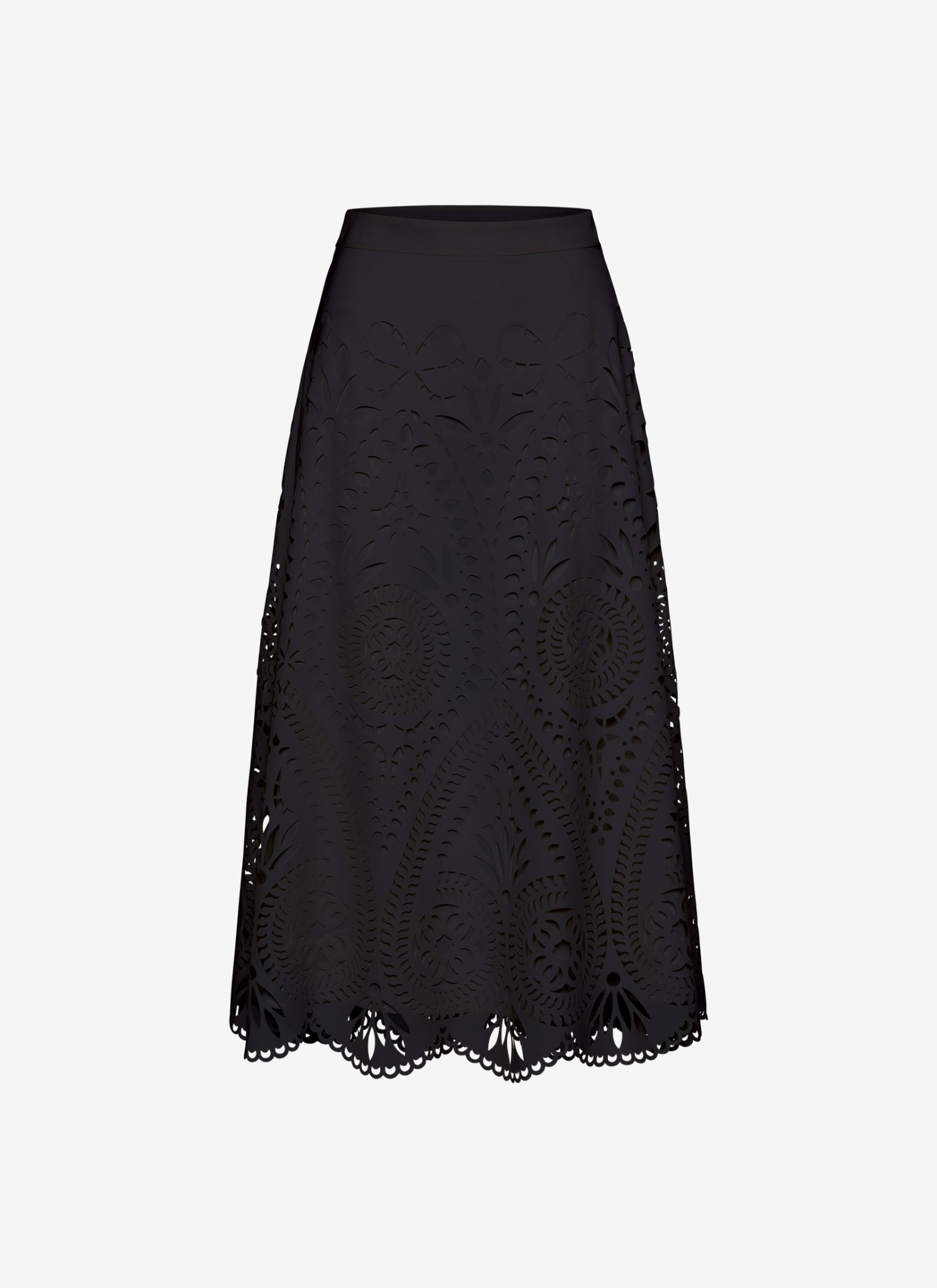Midi Cloche Skirt in Black