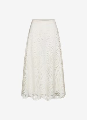 Midi Cloche Skirt in White