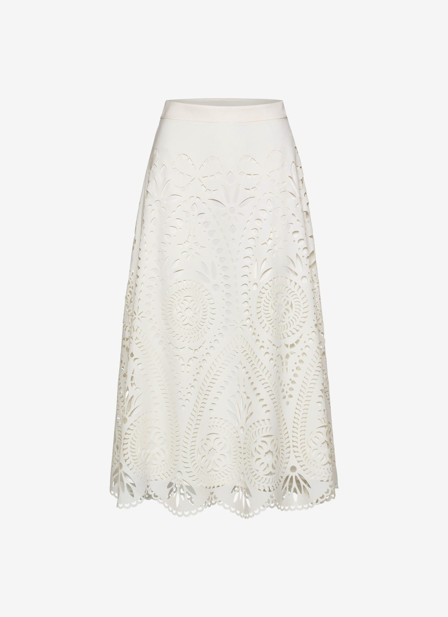 Midi Cloche Skirt in White