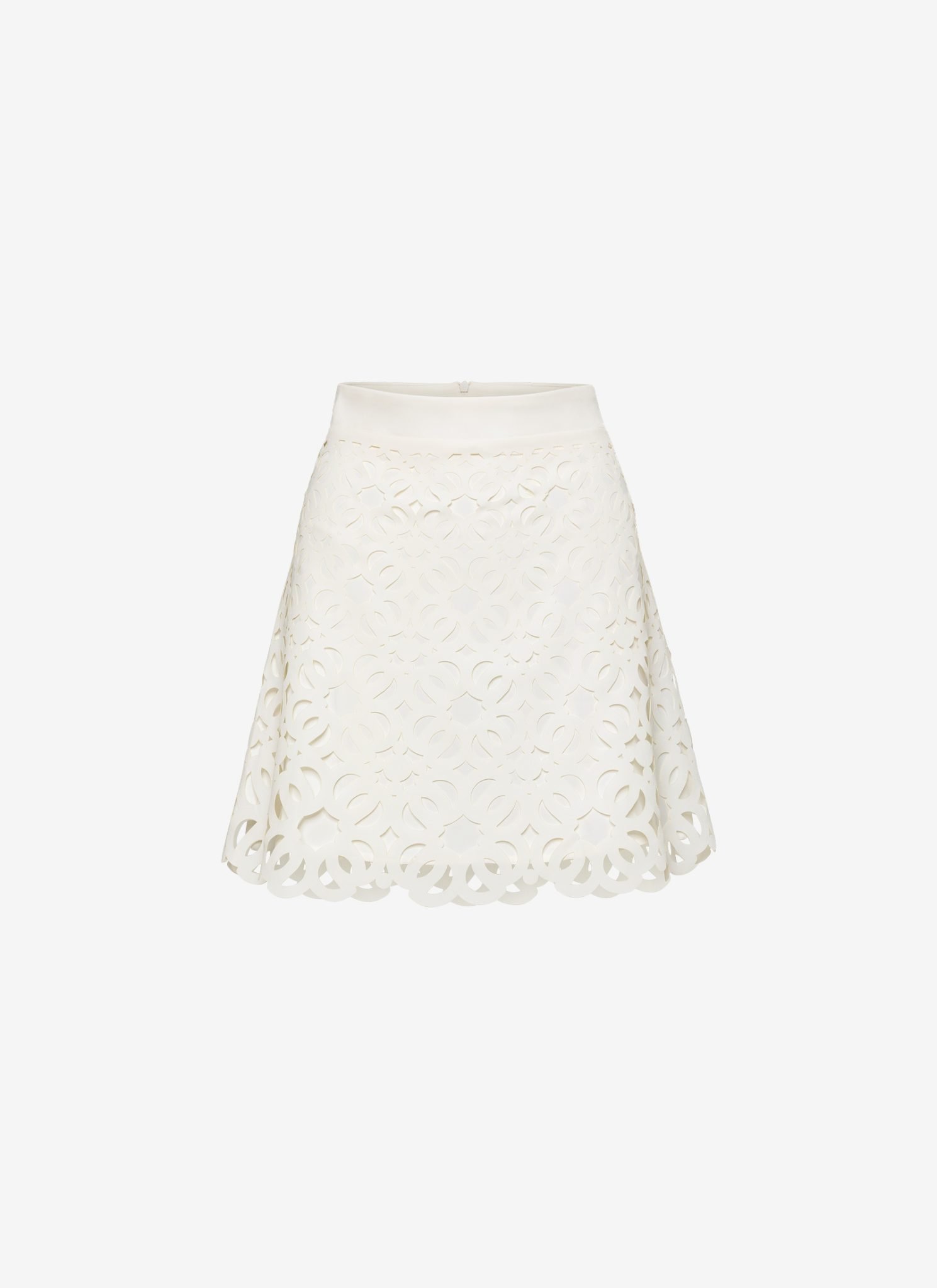 Mini A-Line Skirt in White