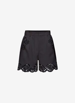 Pleated Shorts in Black