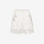 Pleated Shorts in White